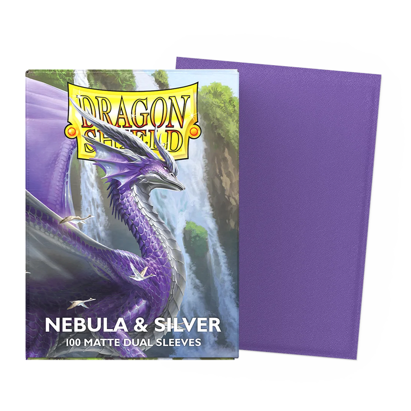 Dragon Shield Matte Dual Sleeves - Nebula & Silver