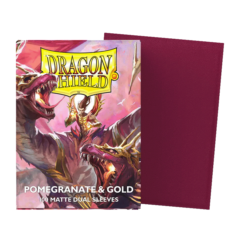 Dragon Shield Matte Dual Sleeves - Pomegranate Gold