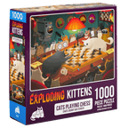 Cats Playing Chess - Exploding Kittens puzzel
