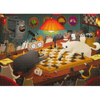 Cats Playing Chess - Exploding Kittens puzzel
