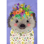Floral Friends puzzel: Funny Hedgehog