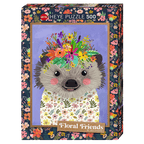 Floral Friends puzzel: Funny Hedgehog