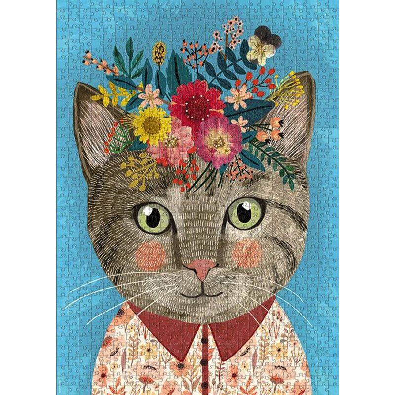Floral Friends puzzel: Pretty Feline