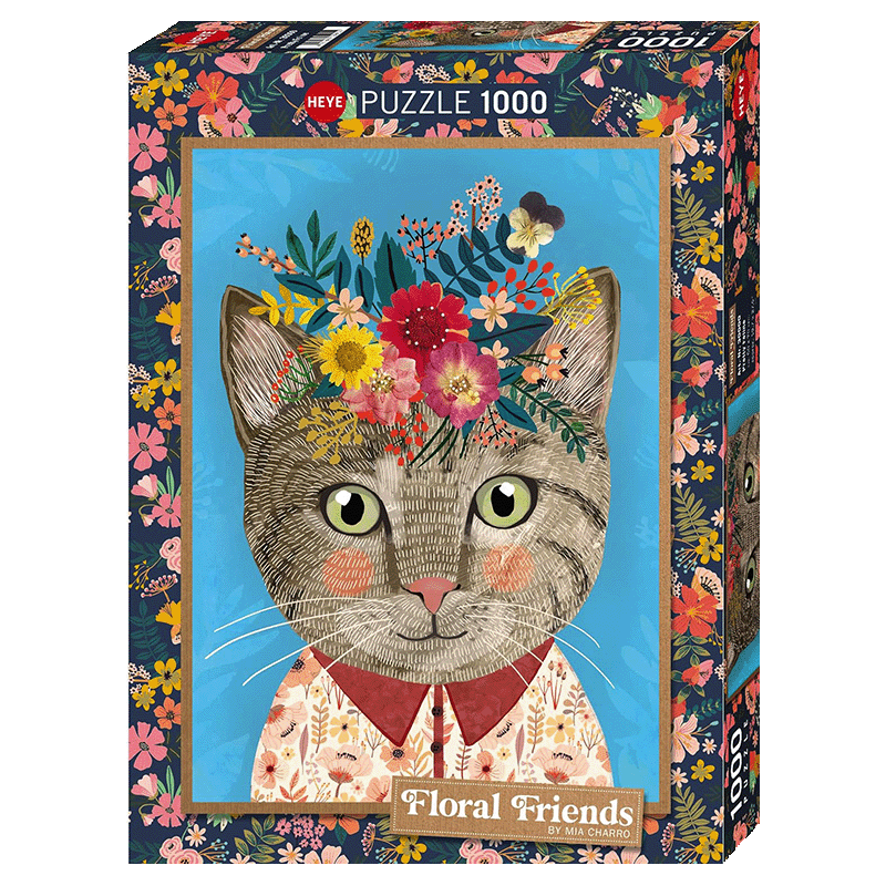 Floral Friends puzzel: Pretty Feline