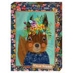Floral Friends puzzel: Sweet Squirrel