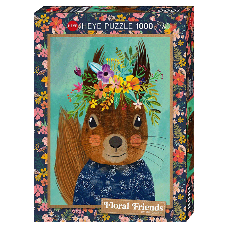 Floral Friends puzzel: Sweet Squirrel