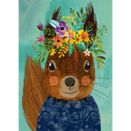 Floral Friends puzzel: Sweet Squirrel