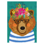 Floral Friends puzzel: Gentle Bruin