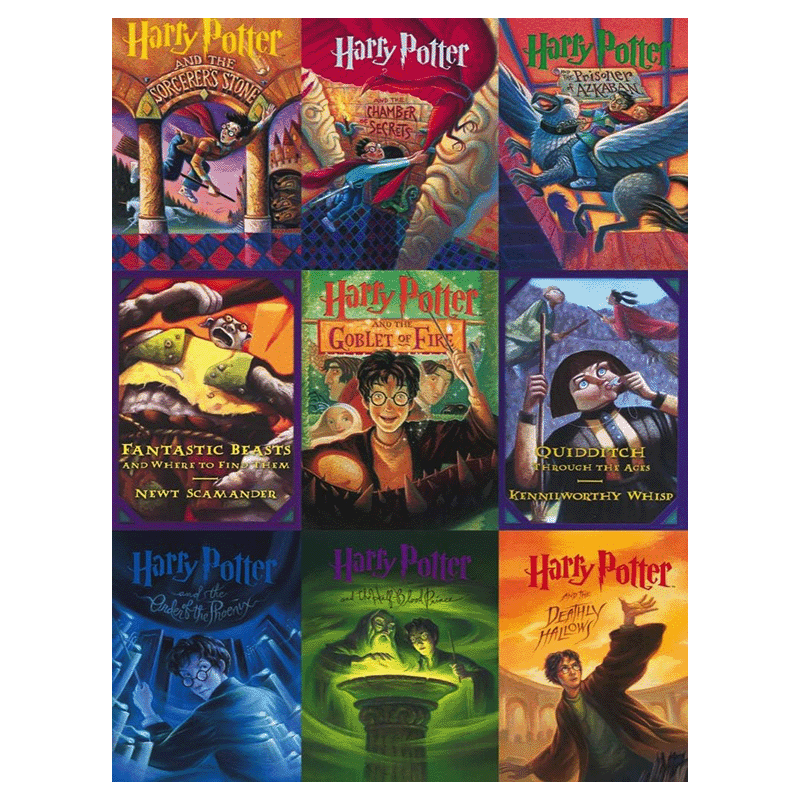 Harry Potter boekencollage puzzel