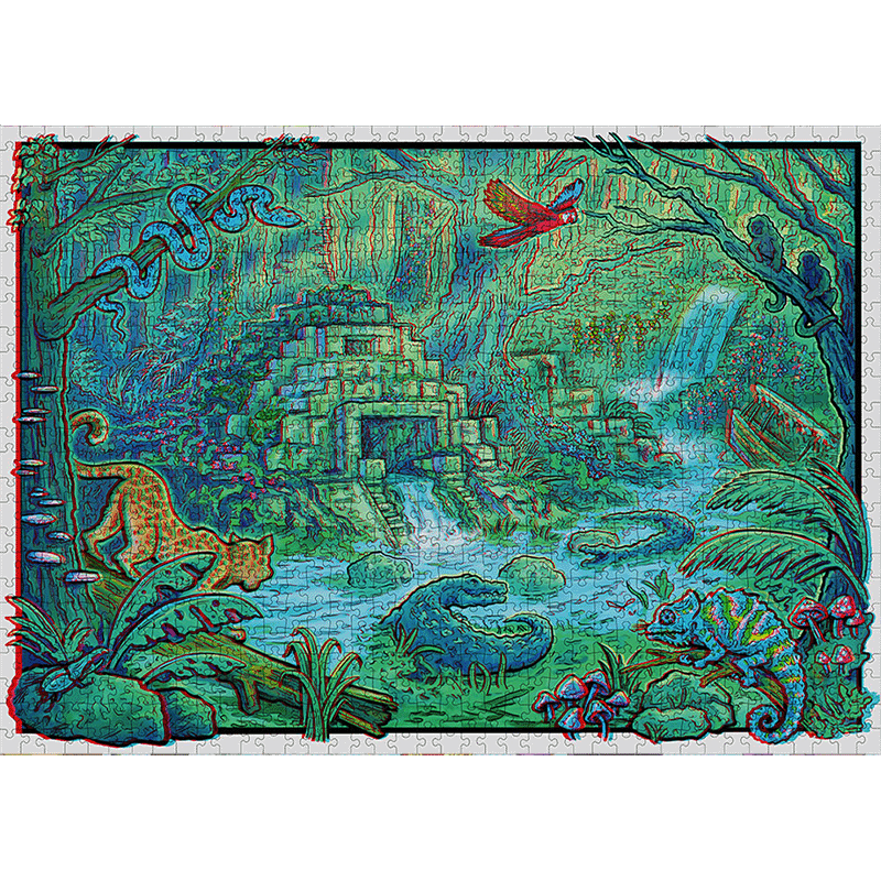 Jungle 3d effect puzzel