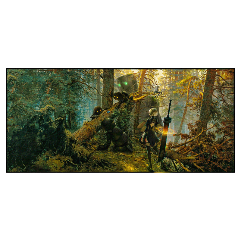 Playmat - Kraken Wargames: Nier Robots in a Forest