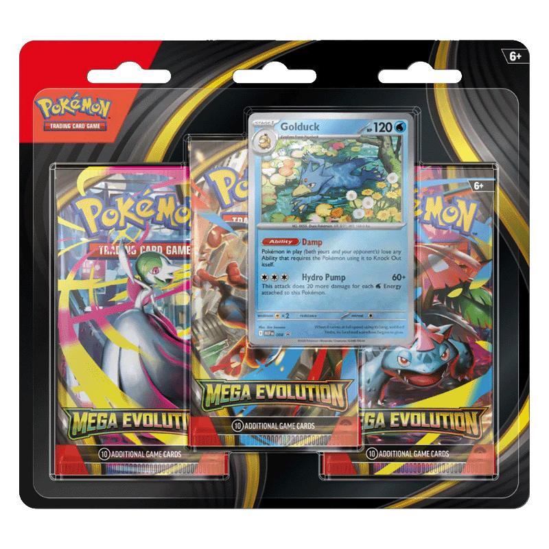 Pokémon: Mega Evolution - 3-Booster Blister (Psyduck/Golduck)