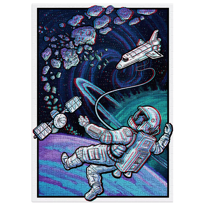 Space 3d effect puzzel