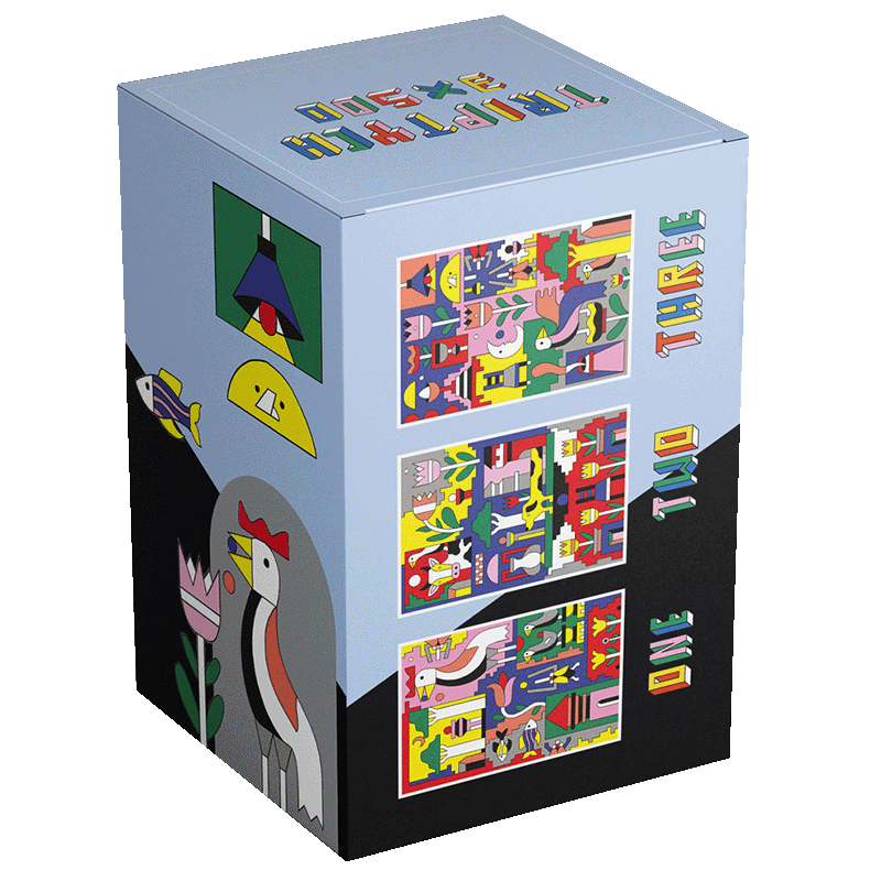 Triptych puzzel box set