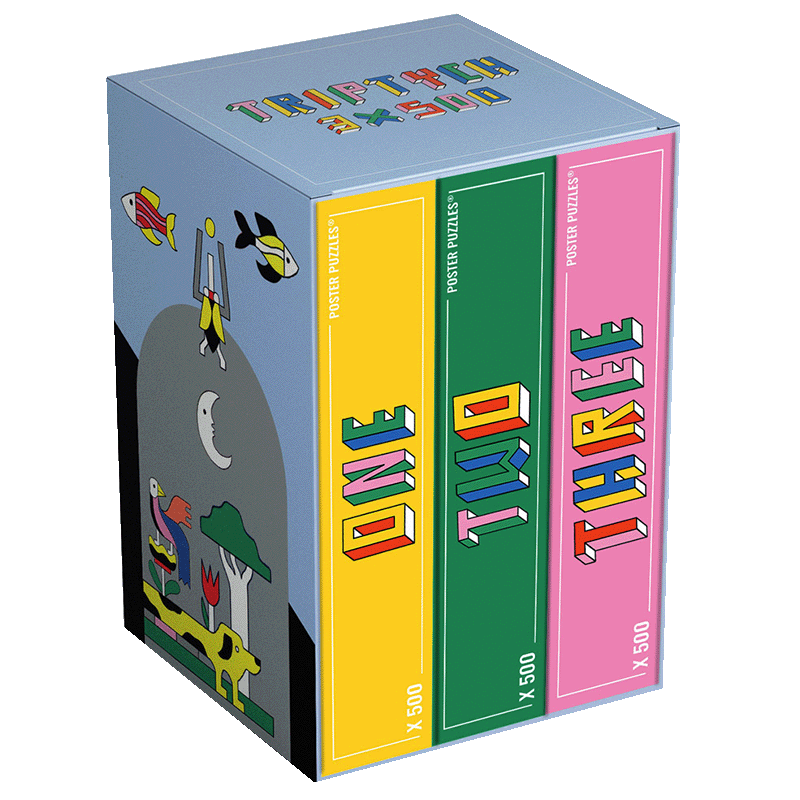 Triptych puzzel box set